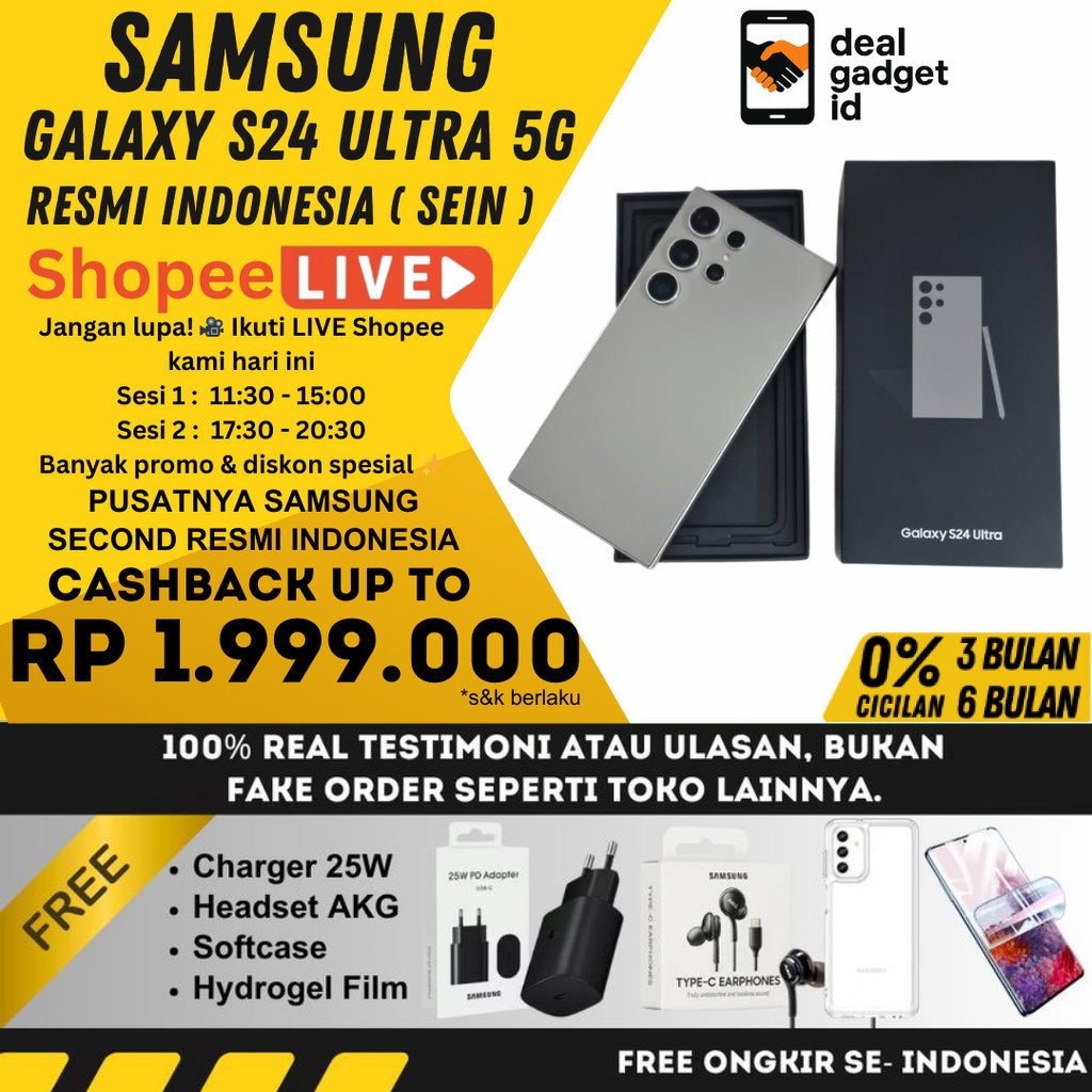 SEIN Samsung Galaxy S24 & S23 ULTRA 5G 12/1TB 12/512GB 12/256GB  Second Fullset Original