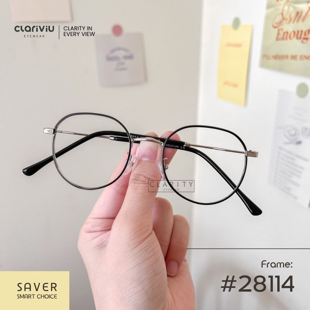 CLARIVIU #28114 Frame Kacamata Pria/Wanita Fashion Korea