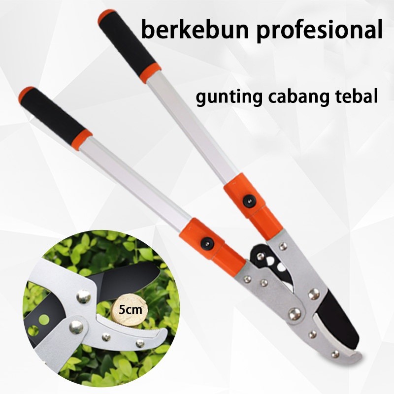 Gunting Pohon Dahan Ranting Taman Telescopic Gagang Panjang Tinggi Gunting Taman Gunting Dahan Tanam