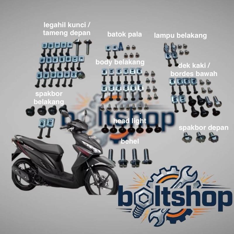 Baut Fullset Fullbody motor Honda Vario 110 fi/baut body fullset Vario 110fi lengkap - boltshop