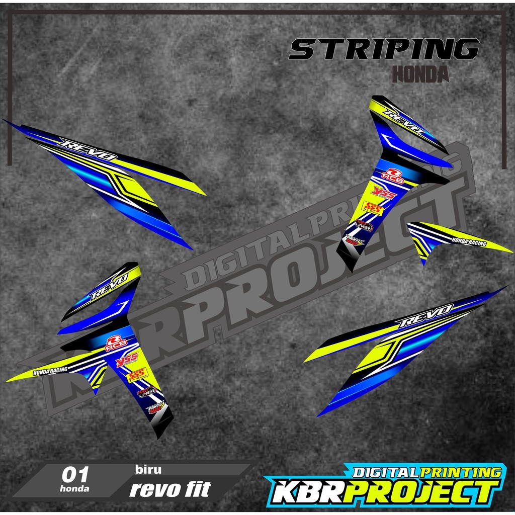 Striping Revo Fit Sticker List Variasi Motor Revo Fit