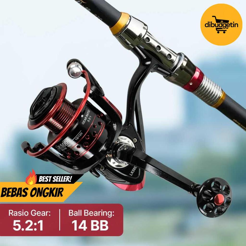Reel Pancing Spinning 14 Ball Bearing Fishing Reel 5.2:1 5000 - CHAOJIA LK5000