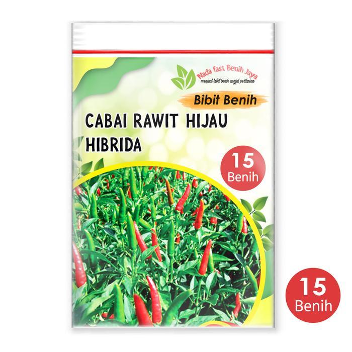 Benih cabe rawit hijau hibrida F1 15 biji - bibit cabe rawit setan beniih sayuran murah - cabe rawit