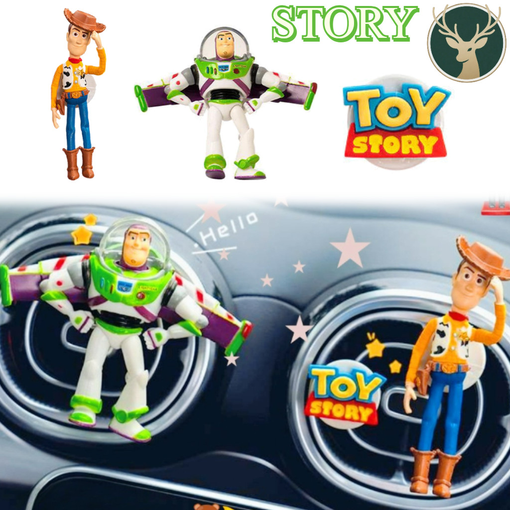 (Toy Story)Buzz and Woody Pajangan Dashboard Mobil/ Pajangan Parfum Dashboard Mobil / Barang Mobil J