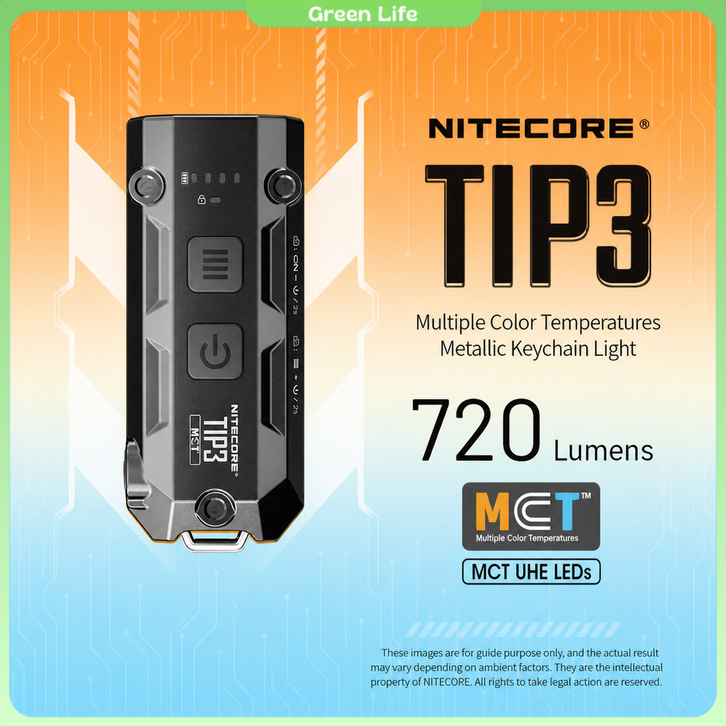 Nitecore Senter LED Mini Gantungan Keychain Flashlight 700 Lumens - TIP3