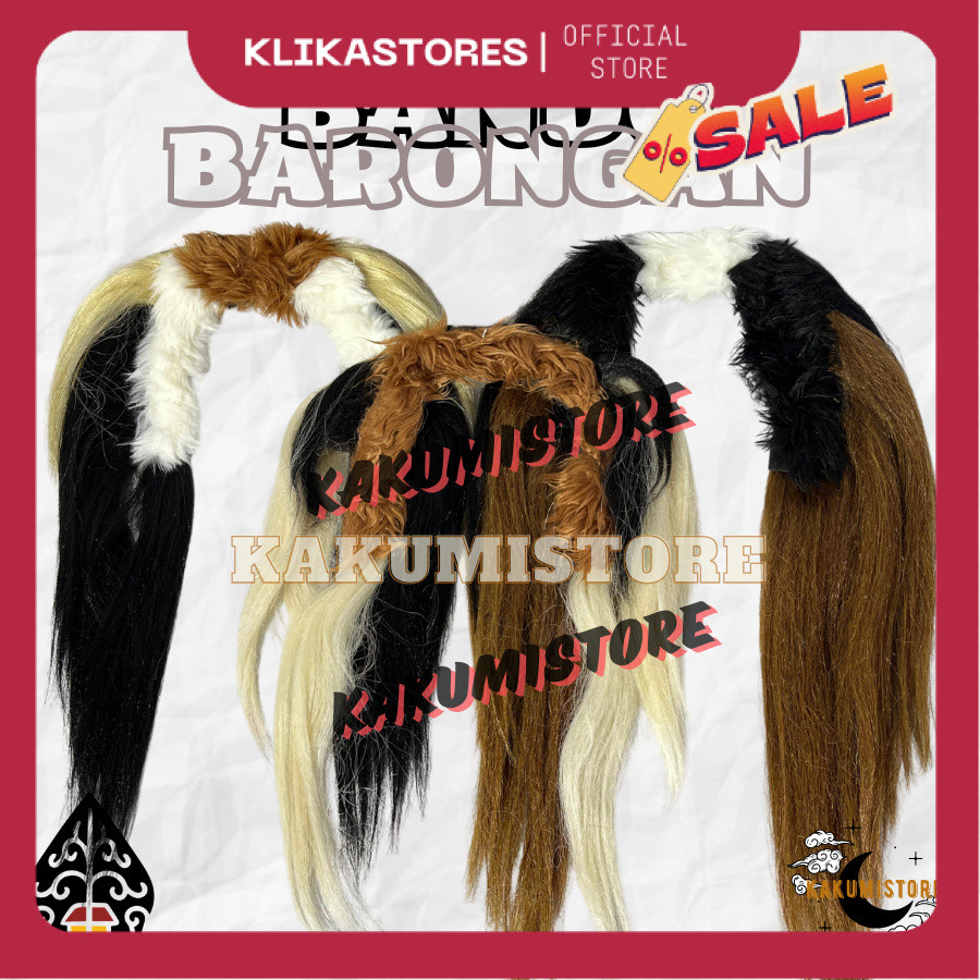 Bando Barongan Rambut Sintetis Rambut Barongan Pentas BR
