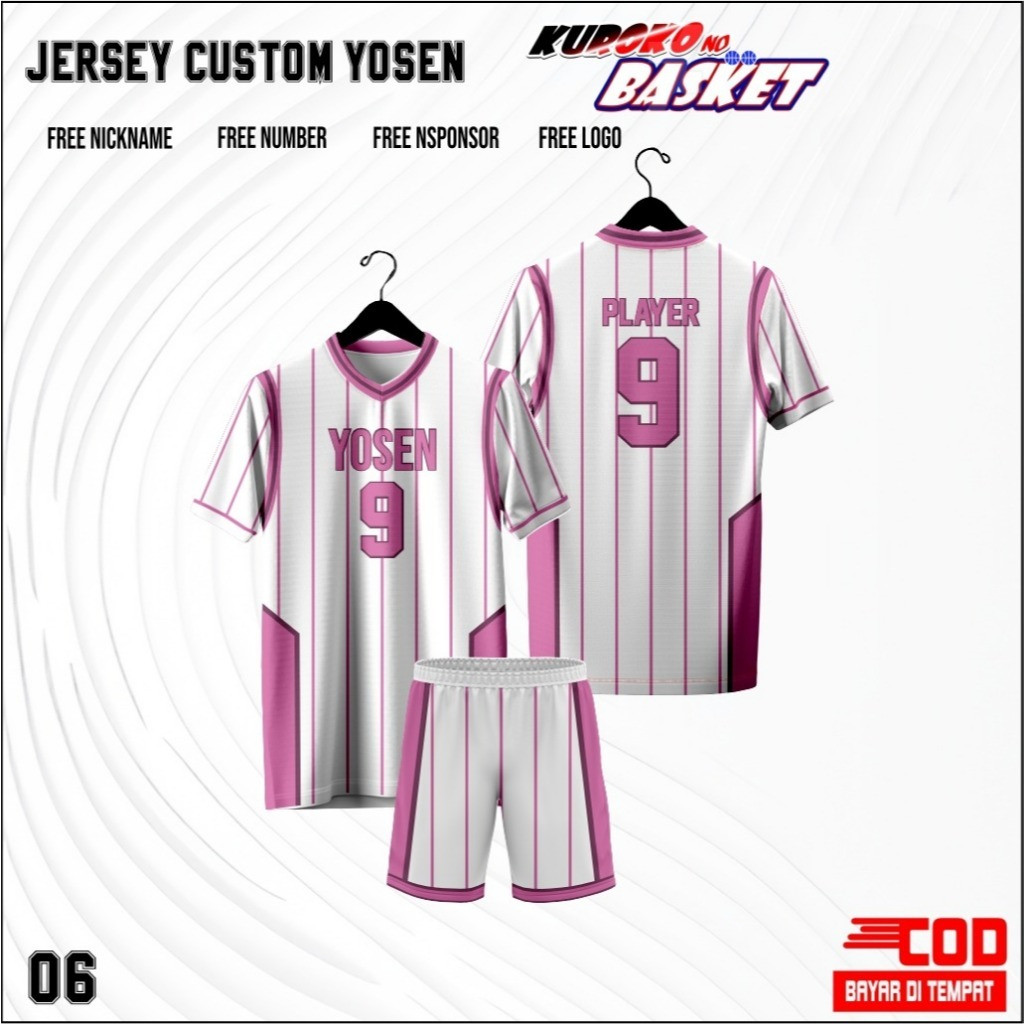 JERSEY CUSTOM ANIME  KUROKO BASKET 06 TERBARU  2025 Premium Gratis Pasang Nama