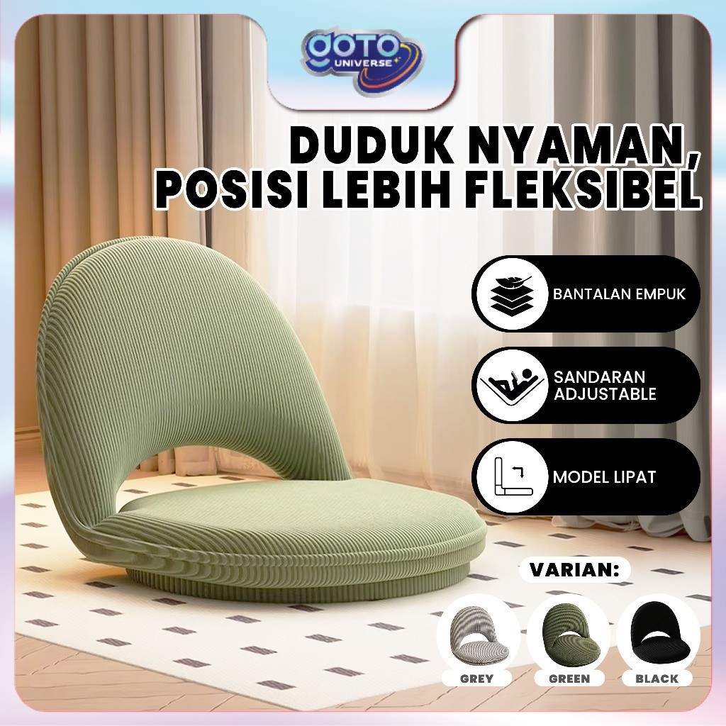 Goto [COD] Nesta Kursi Lipat Santai Depan TV Sandaran Sofa Lesehan Empuk Portable Nyaman