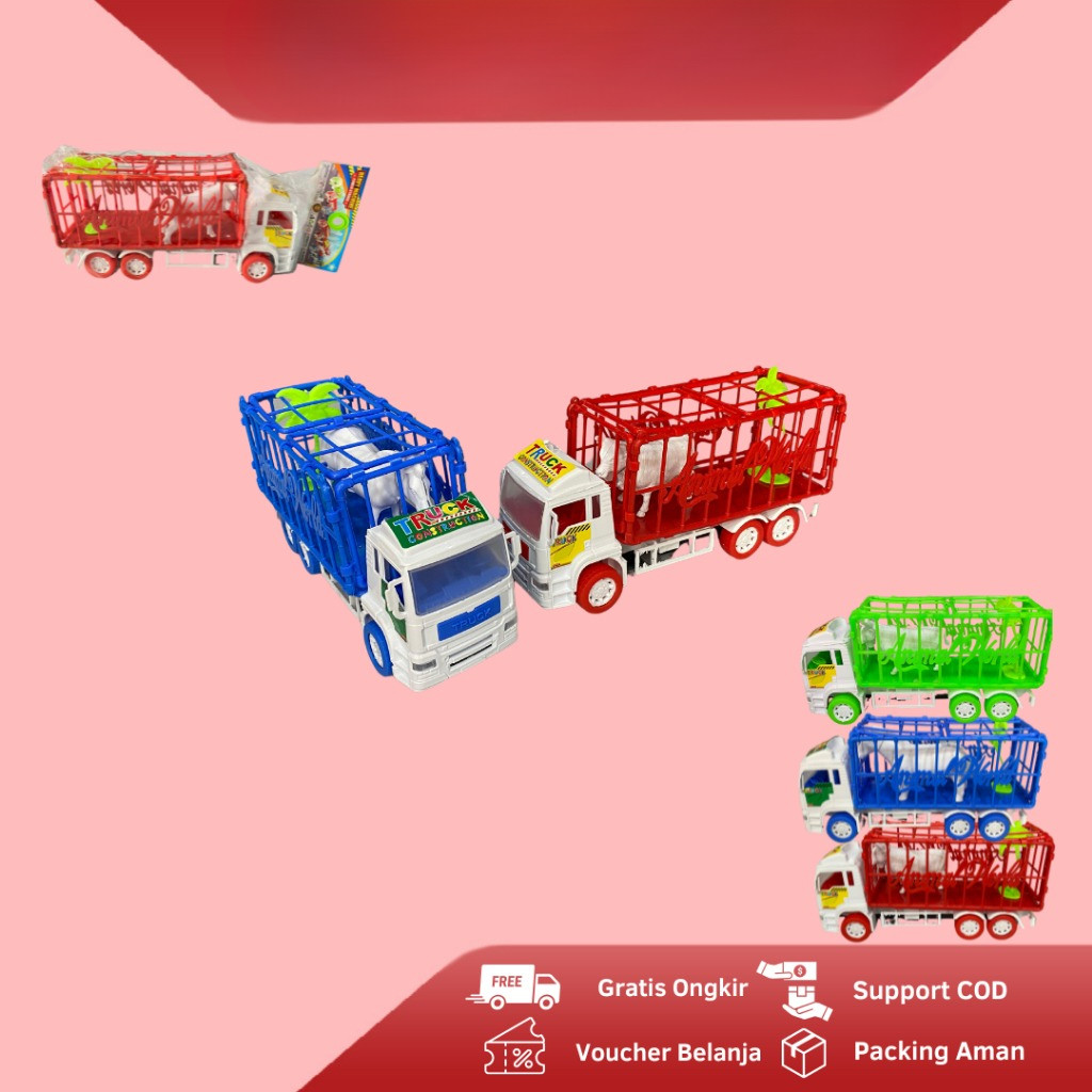 Mainan Mobil Truck Pengangkut Hewan ST 2044/Truck Animal Truck Hewan Murah