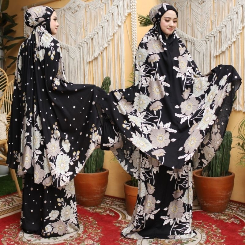 Mukena Bali Rayon Jumbo Motif Mawar Terlaris