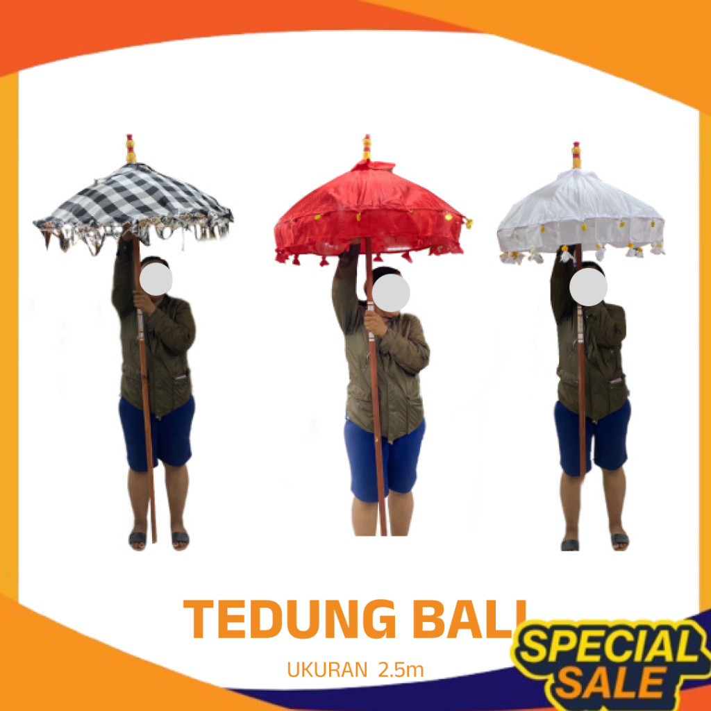 Payung Bali 2.5 Meter - Payung Bali - Payung Tedung - Perlengkapan Keagamaan Bali - Dekorasi Pura Ba