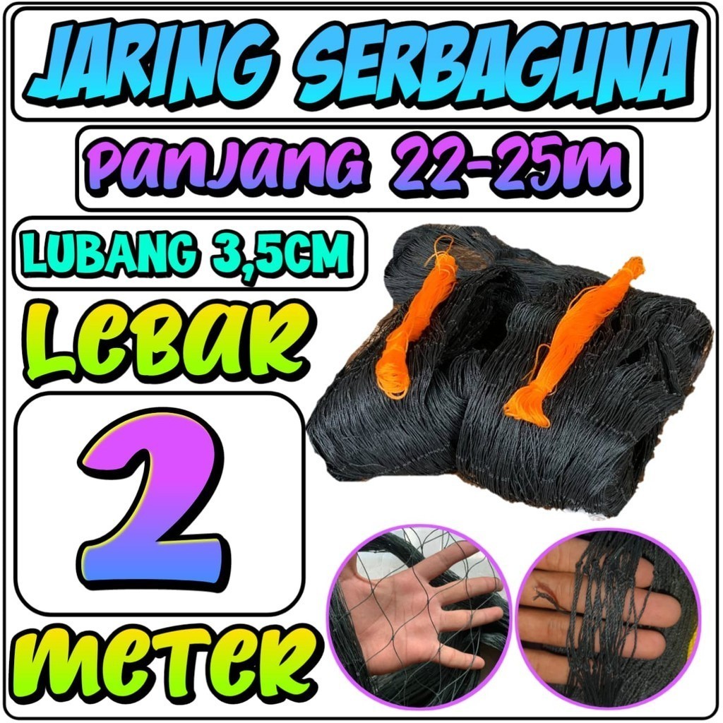 Jaring Ayam Bahan Nylon Tebal Lebar  2 Meter x Panjang 25 Meter Jaring Ayam Awet Tahan Cuaca Fungsi 