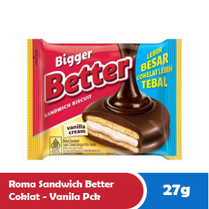HARGA 1 DUS Biskuit Roma BIGGER BETTER Sandwich kemasan BOX