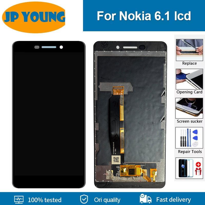 Original  LCD For Nokia 6.1 splay Tou Screen gitizer Assembly TA-1043 TA-1045 TA-1050 TA-1054 TA-106