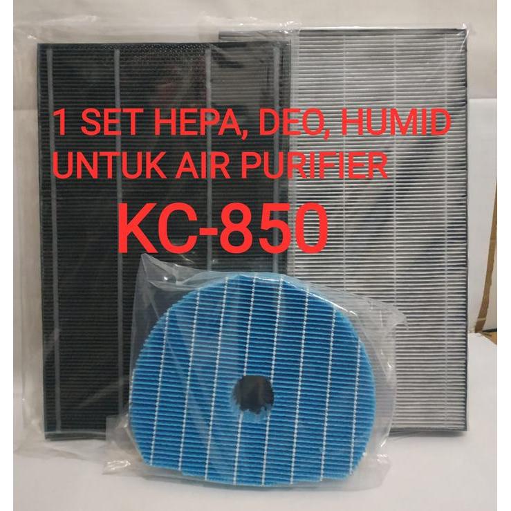 Paket Filter Hepa+Deo+Humid For Sharp Air Purifier KC-850/860 - 1 SET KC-850