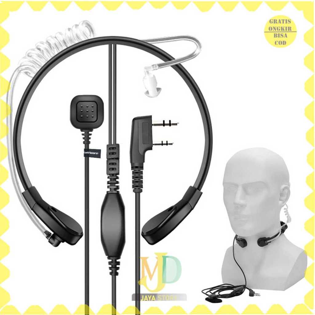 Taffware Headset HT FBI Finger PTT Acoustic 2 Pin UV-5R UV-B5 UV-B6 -MJD-