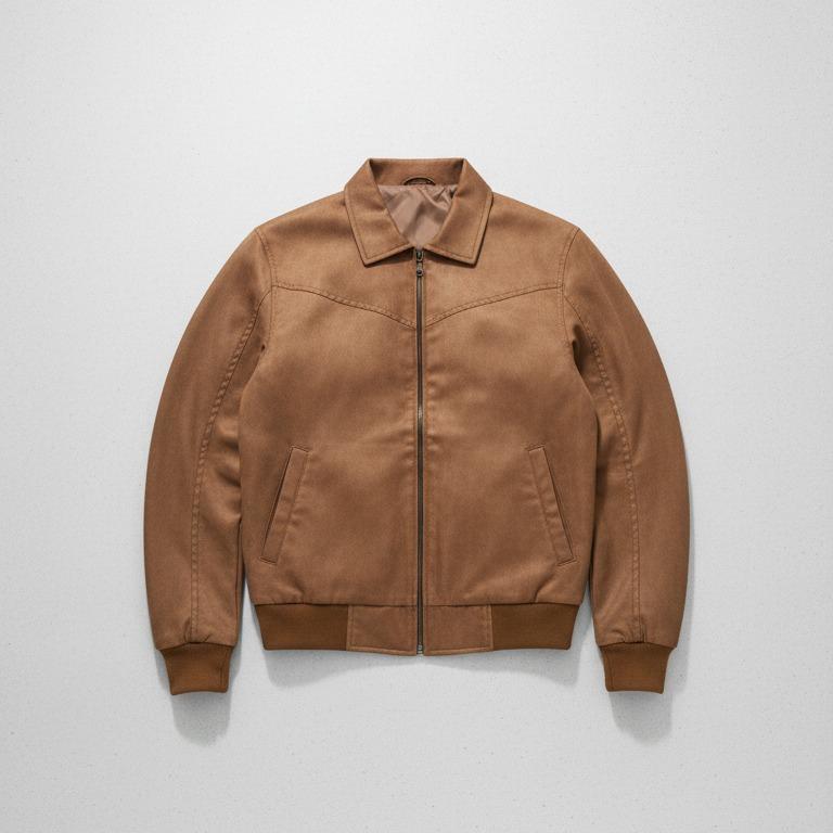Trucker Suede Jacket/Jaket Kasual Streetwear Suede Pria