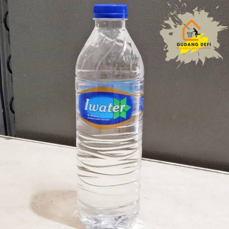 Air Mineral Botol Iwater 600ML / 1 Dus / 24 Pcs