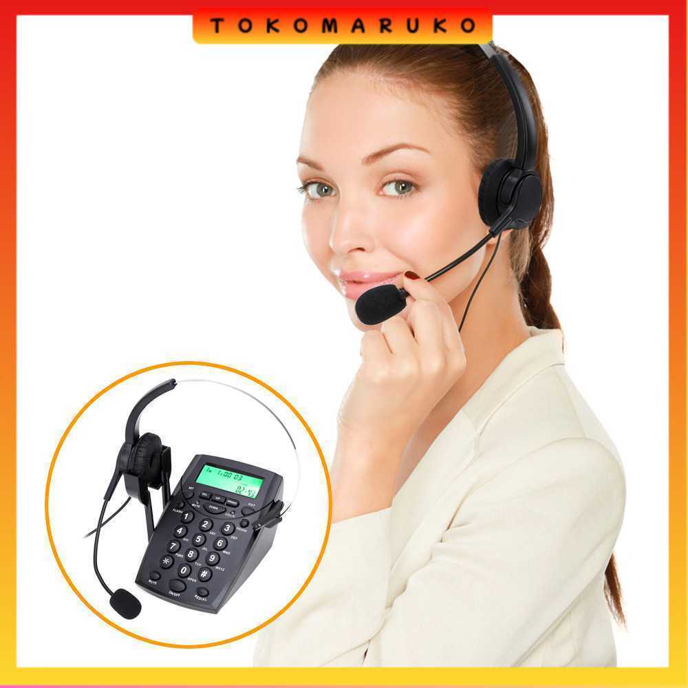 Voicejoy Telephone Desk HT800 with Headphone Call Center VH500