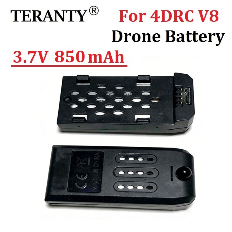 37V 850mAh Mini Battery For 4DV8 For 4DRC V8 RC Drone Spare Parts for V8 Drone Rechargeable Battery 