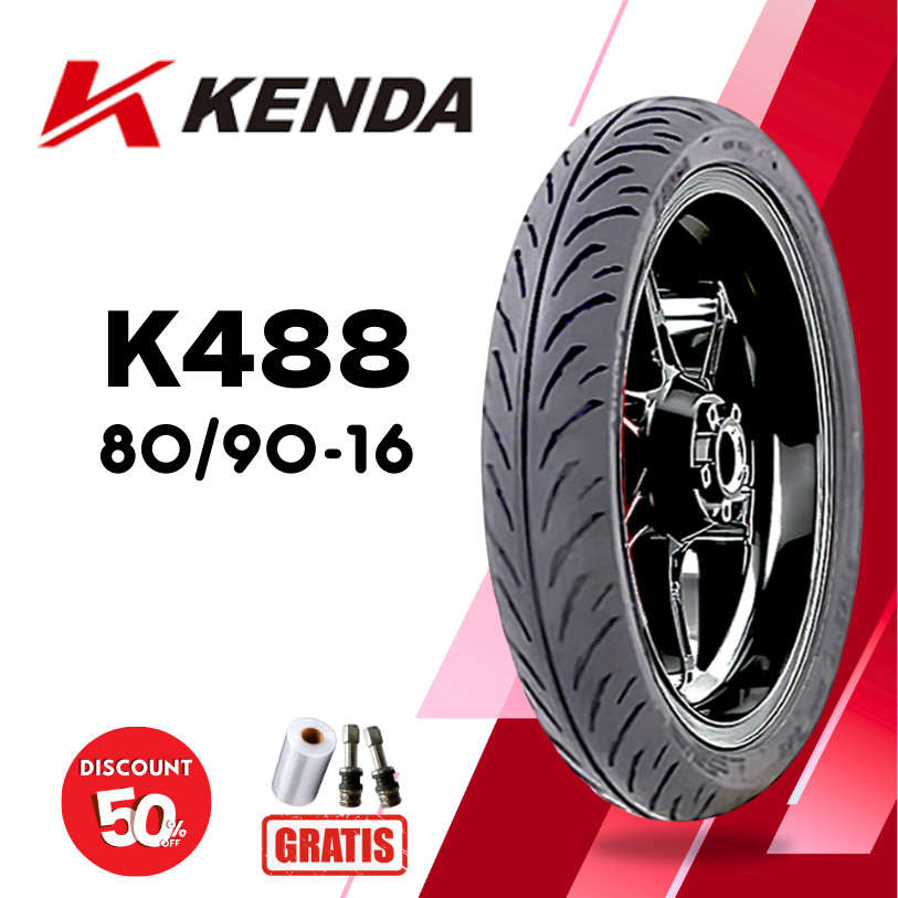 Ban Motor KENDA PURE RIDE K488 80/90 Ring 16 Tubeless