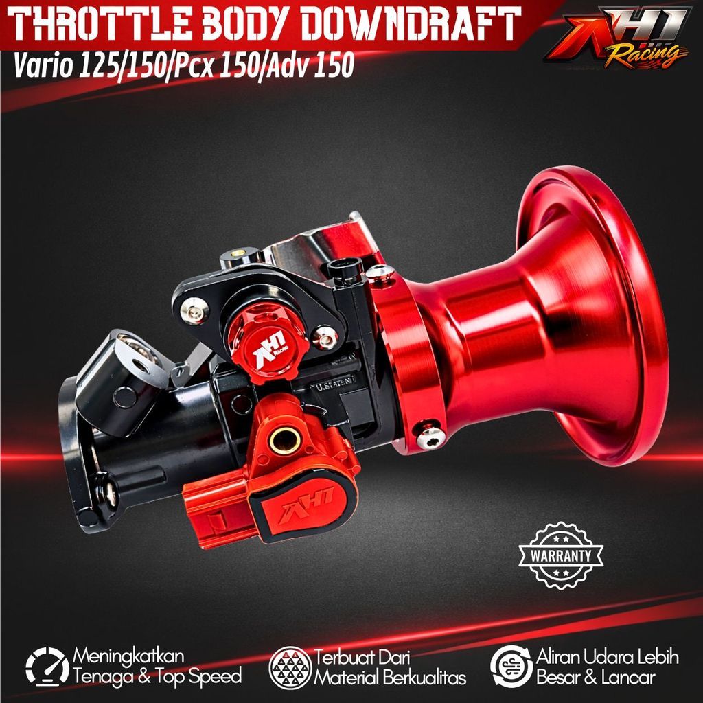 Throttle Body Tb Downdraft Vario 125 150 AH1 Racing - Intake Tuas Gas Downdraft Vario 125 150