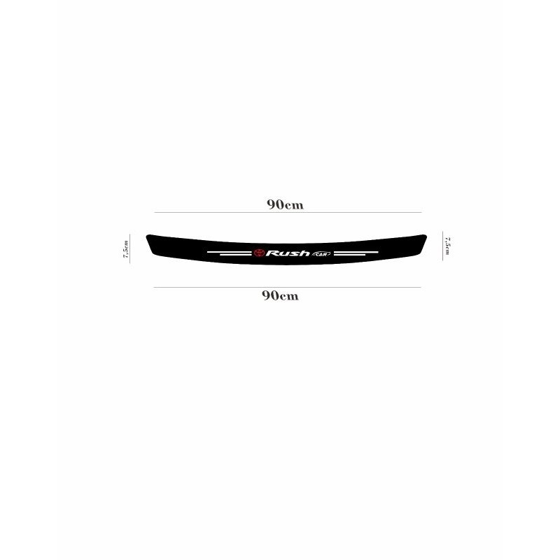 Stiker Pijakan Kaki Mobil Rush Stiker Karbon 3D Sill Plate