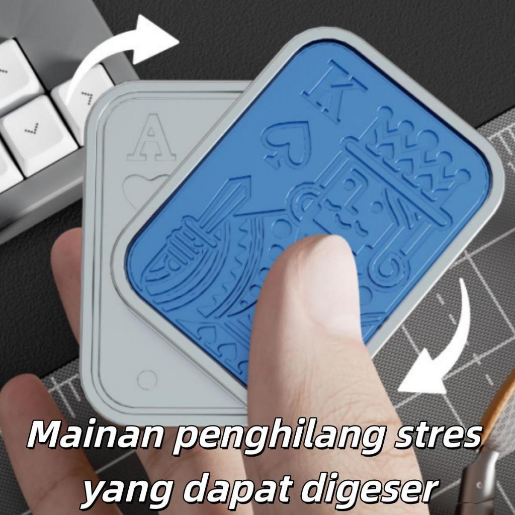 Fidget Hand Spinner Arctic Bule Dekompresi Mainan Push Card Kartu Remi Cakar Kucing Anti Stress Gant