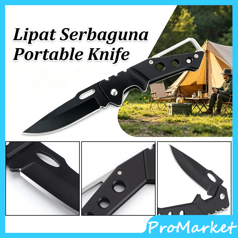 Pisau Saku Lipat Mini Serbaguna / Pisau Saku Lipat Mini Serbaguna Portable Knife Survival