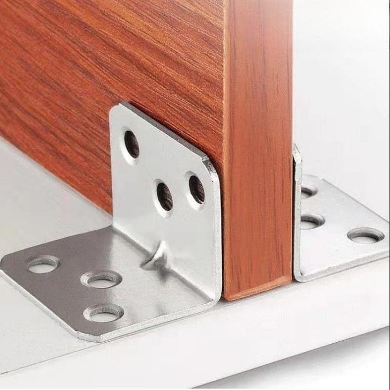 100pcs+200pcs sekrup Set Bracket Siku/Siku Rak Verseng/Plat Siku Ambalan L/Siku L Penahan Ambalan Ra