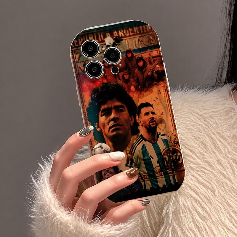 Casing iPhone Redmi Messi Untuk iPhone 16 15 14 13 12 11 Mini Pro E MAX Untuk Redmi 9A 12C 10C 9T 10