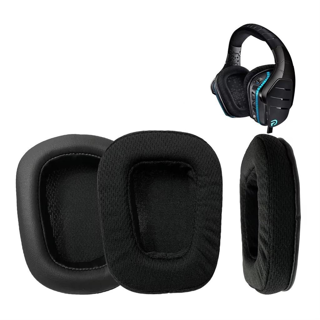 Headphone Ear Pads For Logite G633 G933 Cushion Sponge Cover Breathable Leather Mesh Ear Cover Prote