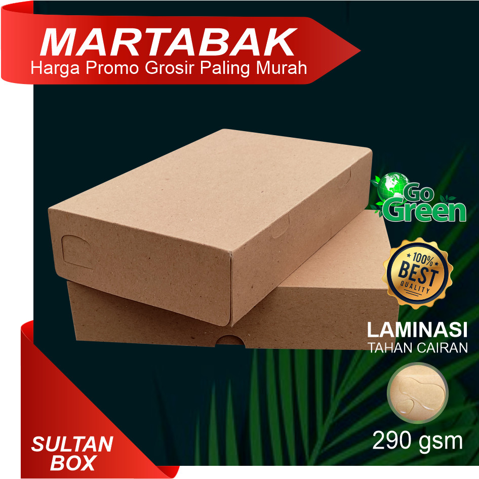 Dus Martabak Polos 100 pcs  Manis Martabak  Telur Kotak Brownies Kue Bolu Donat craft(dus martabak p