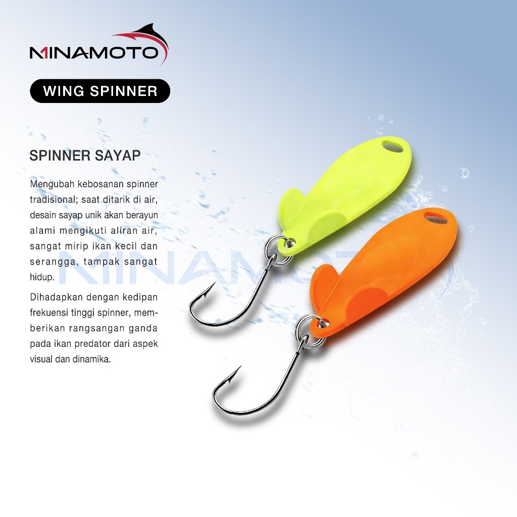 TERLARIS Umpan Pancing Wing Spinner Kuningan Micro Spoon Lure 1-2.5g Kail Tunggal Hitam Nikel