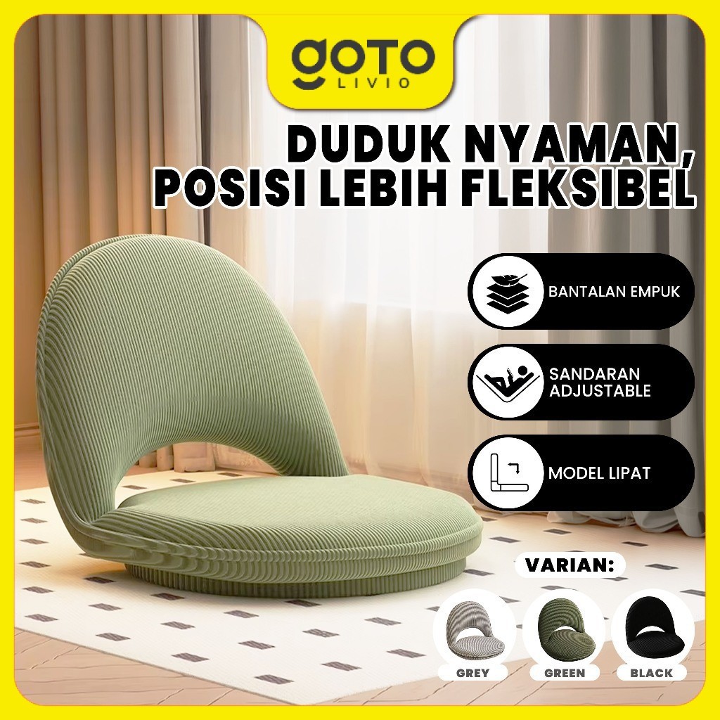 Goto [COD] Nesta Kursi Lipat Santai Depan TV Sandaran Sofa Lesehan Empuk Portable Nyaman