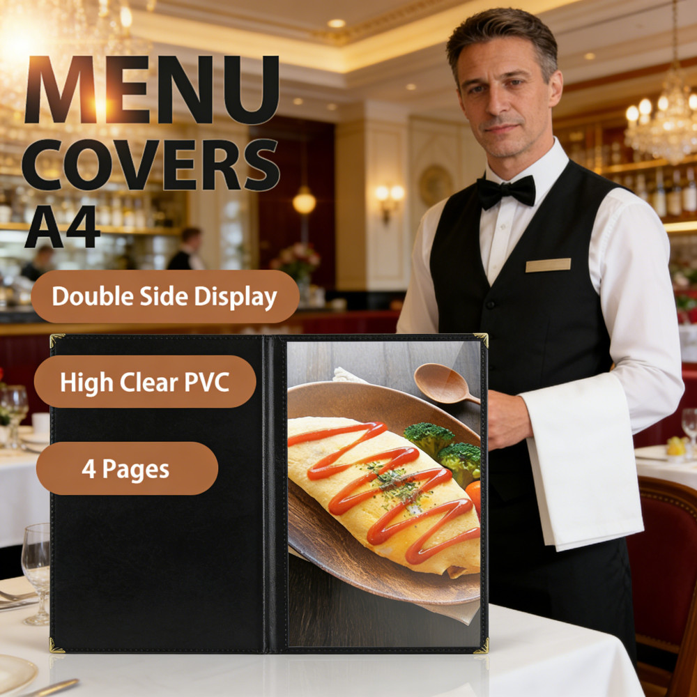 Sampul Buku Resto A4 Buku Menu 4 halaman Cover Menu Cover Restoran Kulit Menu