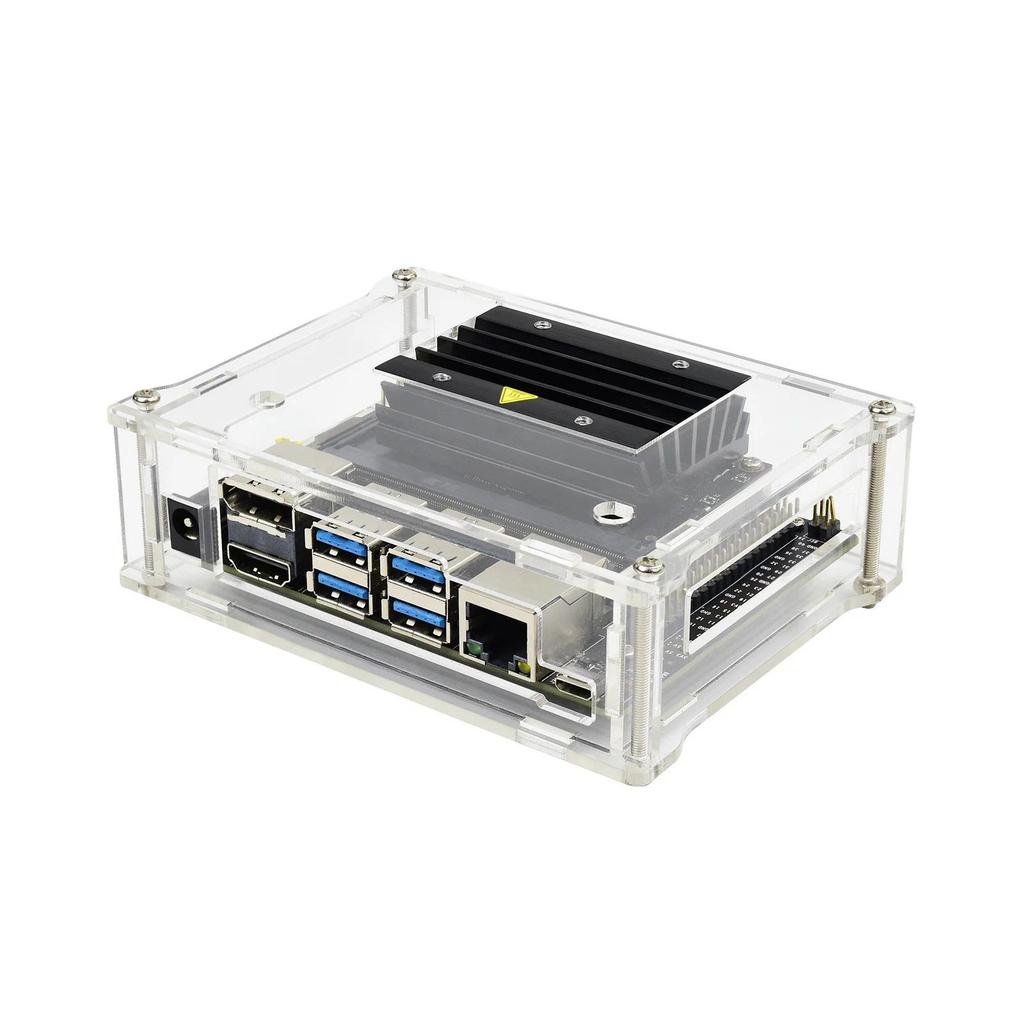 Waveshare Clear Acrylic Case (Type A) for Jetson Nano 4GB  Transparent, DustResistant, B01 Model