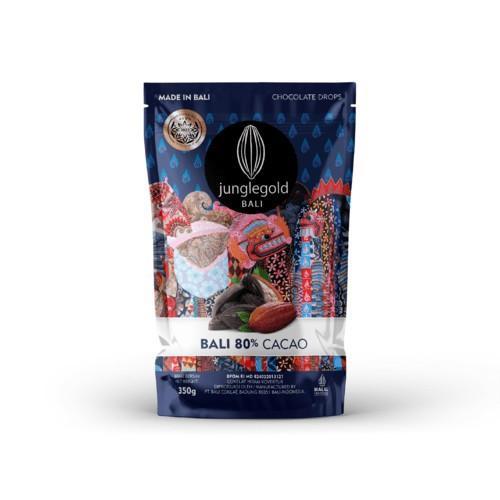 JUNGLEGOLD Bali 80% Cacao Extra Dark Chocolate Drops 350G