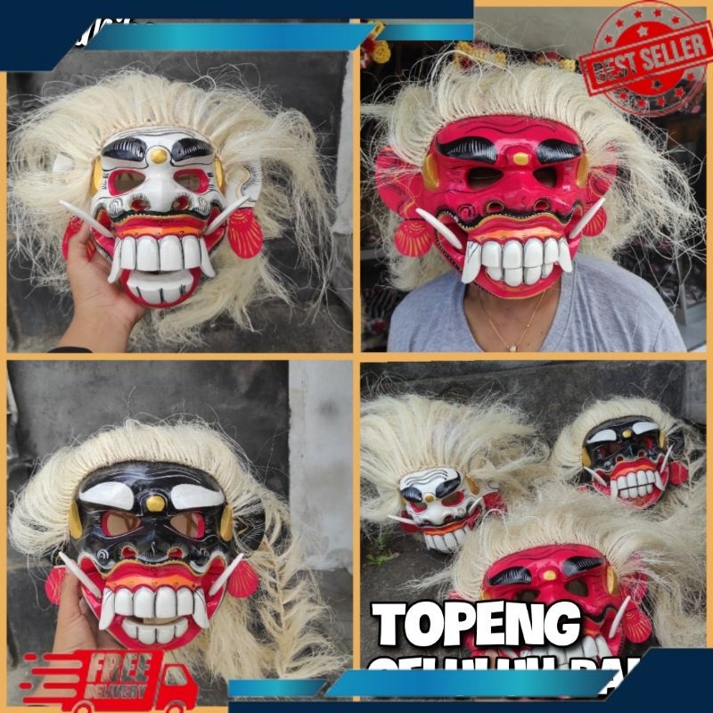 TOPENG CELULUK BALI/TAPEL CELULUK BALI/PAJANGAN TOPENG LEAK BALI/TOPENG LEAK BALI/TOPENG HANTU BALI 