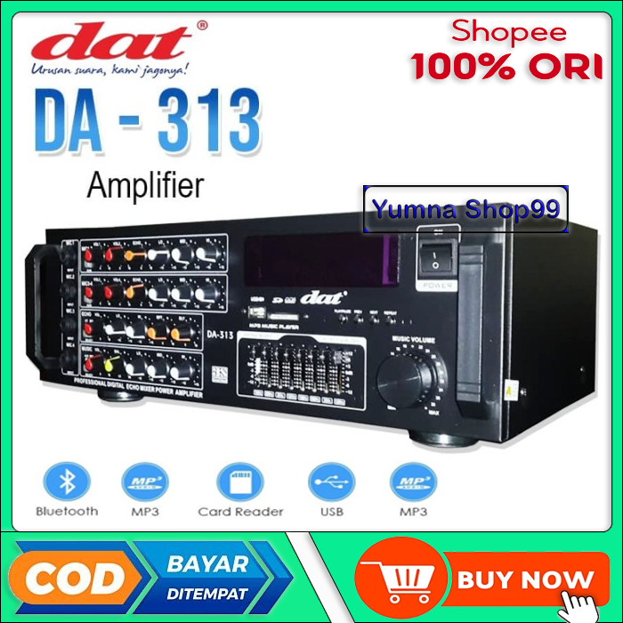 Power Amplifer Bluetooth DAT DA-313 DA313 DA 313 utk Speaker,Karaoke,Studio,Rec