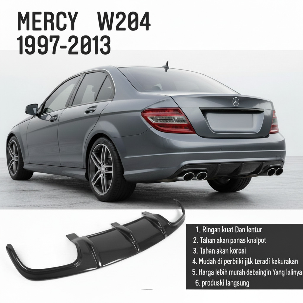 bodikit DIFFUSER MERCEDES-BENZ W204 2007-2013 LOOK AMG MERCY MERCI