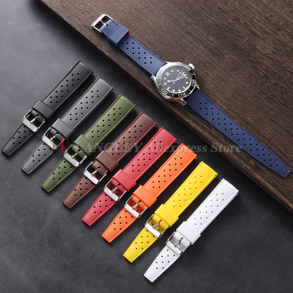 Tropical Silicone Watch Band Quick Release Watch Band 20mm 22mm Rubber Tropic Smart Watch Strap for 