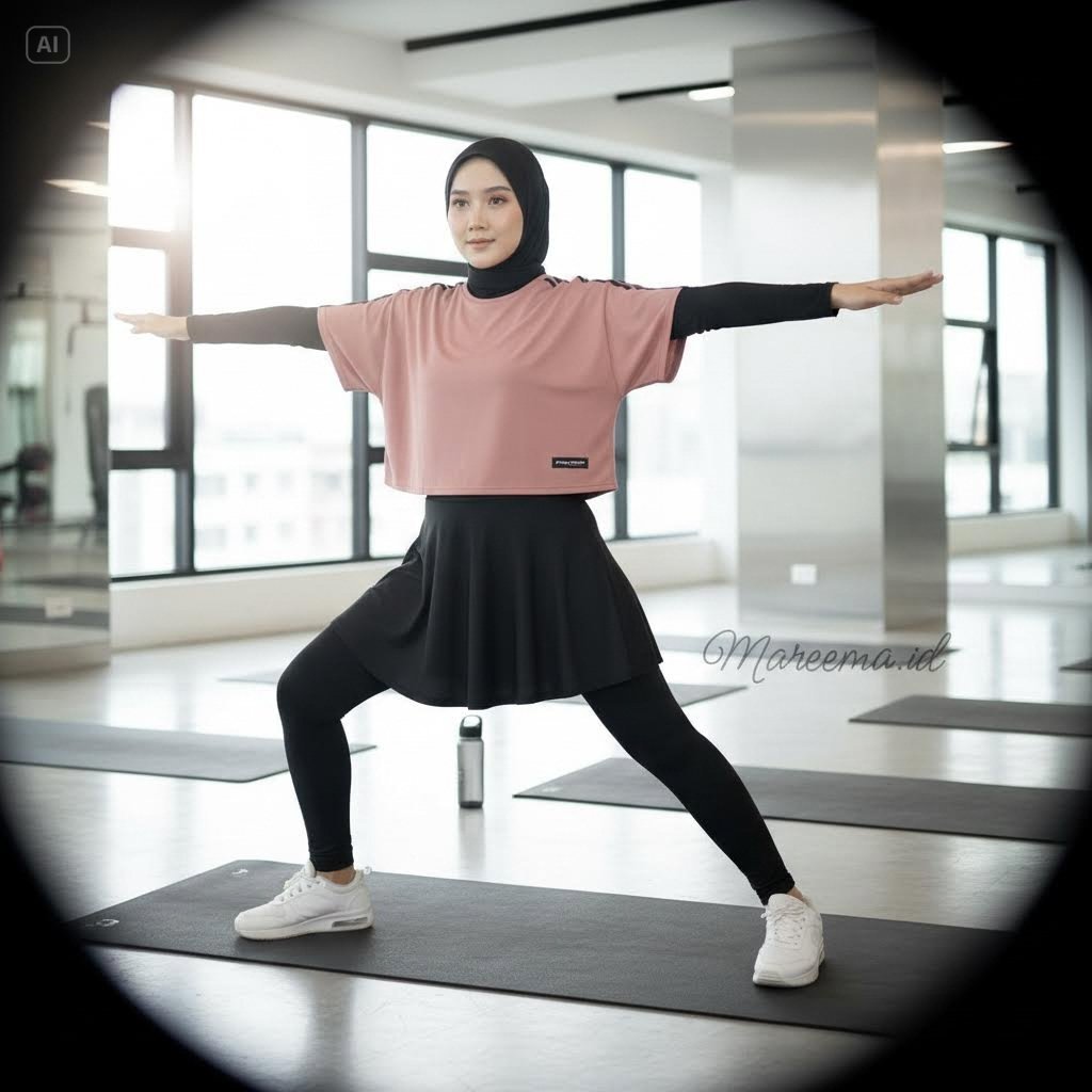 Olahraga Wanita Muslim Baju Olahraga Wanita Muslim Setelan Legging Rok Skirt Perempuan Sport Yoga Ba