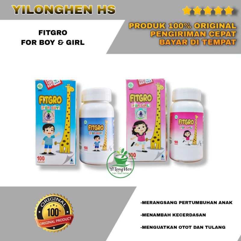 DEPOT OBAT - Fitgro Yi Zhi Zeng Gao Wan Grow Up Pills Boy dan Girl Obat Peninggi Badan Pil Jerapah K