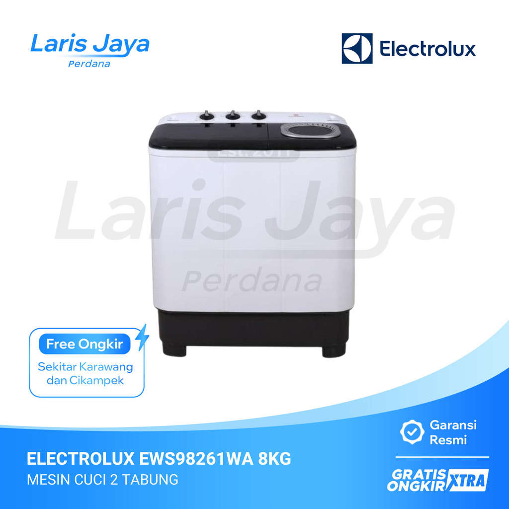 MESIN CUCI 2 TABUNG ELECTROLUX 98261 // KAPASITAS 8 KG