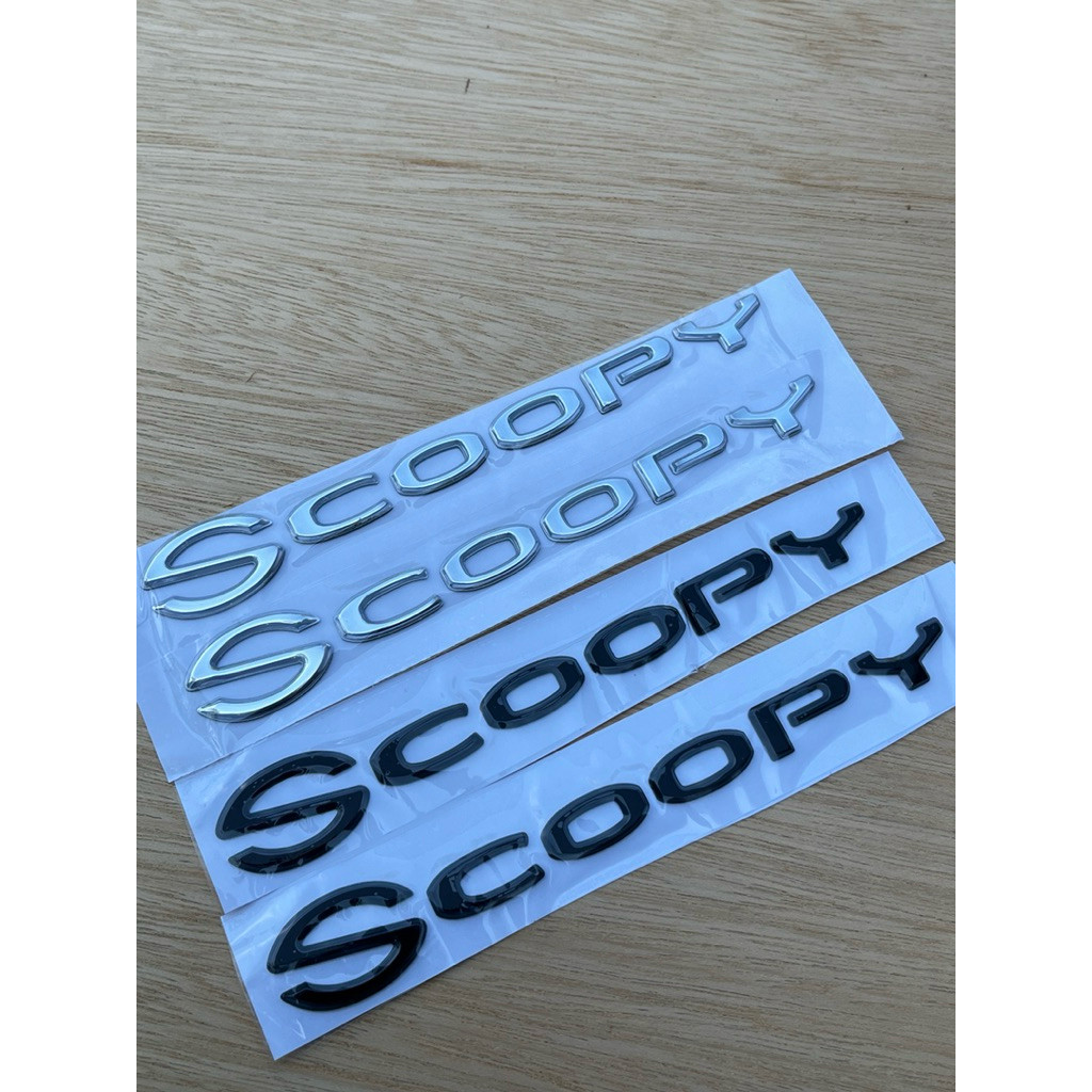 SEPASANG EMBLEM LOGO HONDA SCOOPY DONAT 2018-2020 3D TIMBUL SCOOPY FI