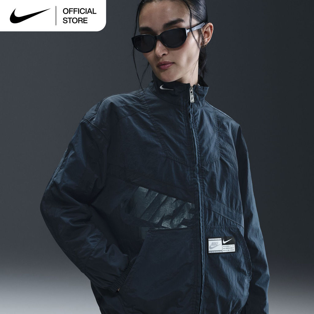 Nike Women's Sportswear Oversized Woven Jacket - Armory Navy [HJ0177-478]