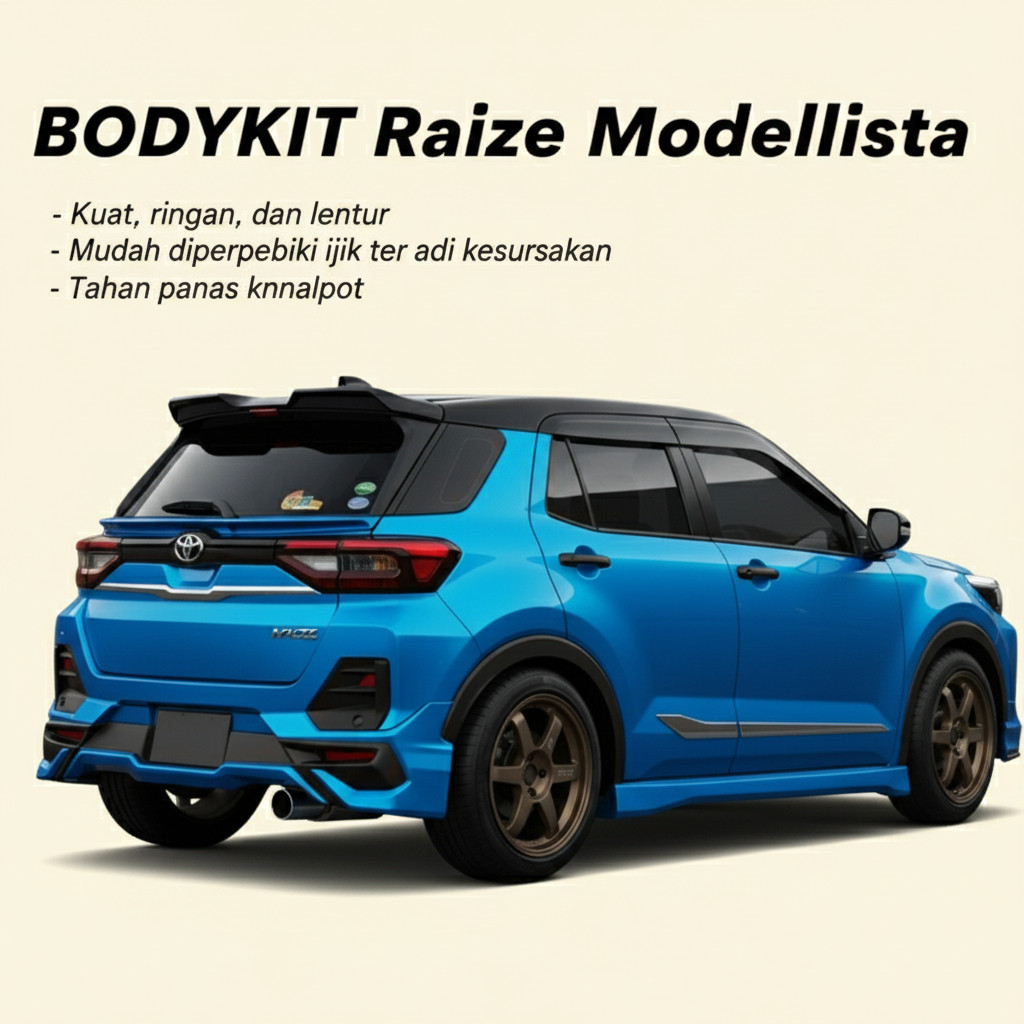 Bodykit raize modelista 2021-2026 body kit toyota raize