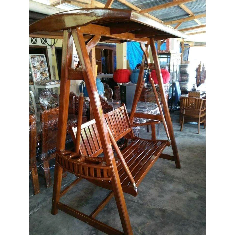Ayunan Kayu Jati Gantungan Kursi Tamu Minimalis