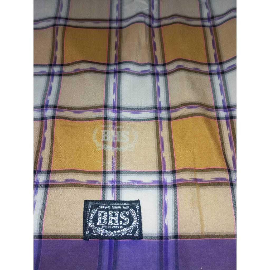 Sarung bhs KBS kuning kotak full sutra spunslik second minus